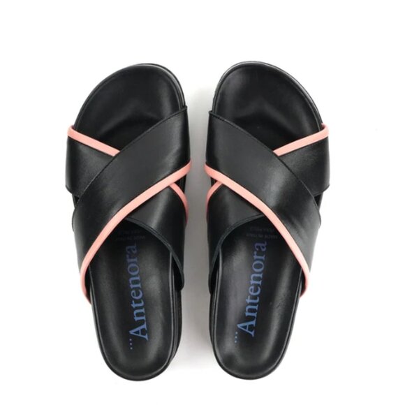 Designer Italian luxury footbed sandals, Hand made NWT New SS25